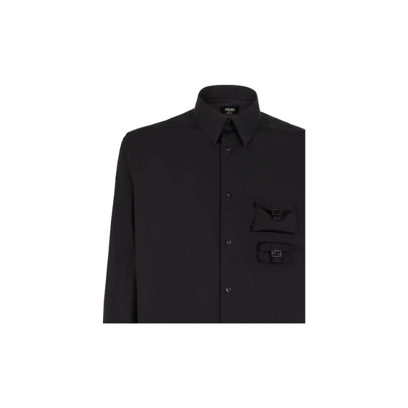 FENDI Shirts Men Black-2