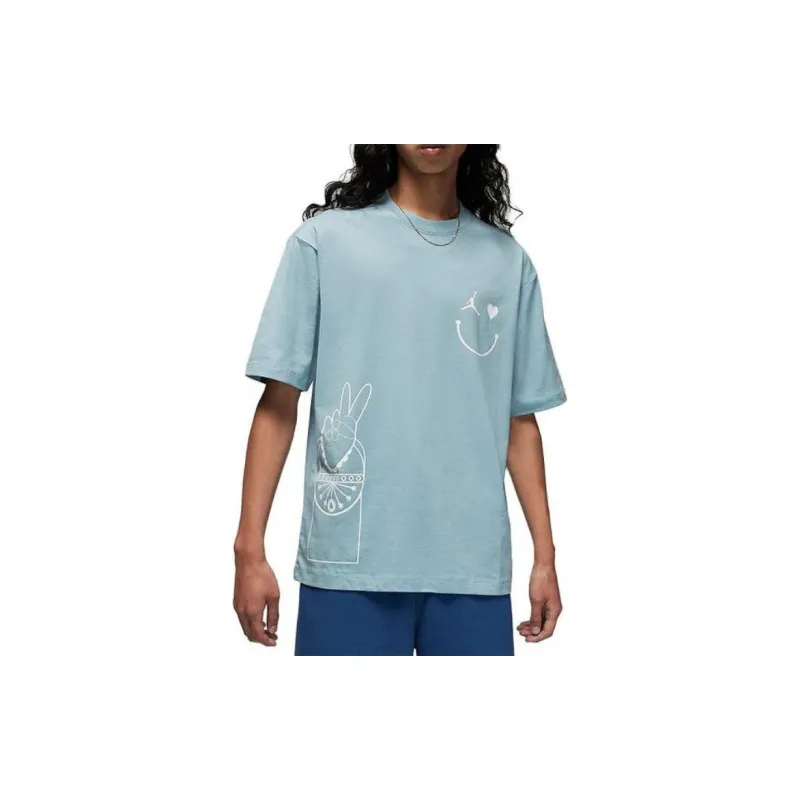 Jordan T Shirts Men Blue-4