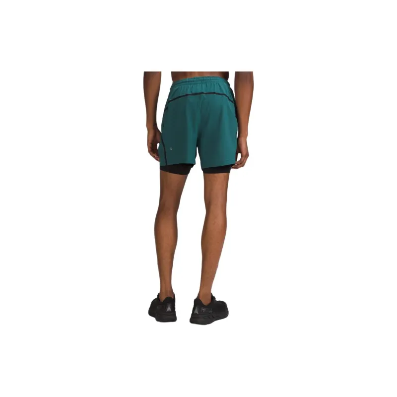 Lululemon Pace Breaker Sports Shorts Men Teal-3