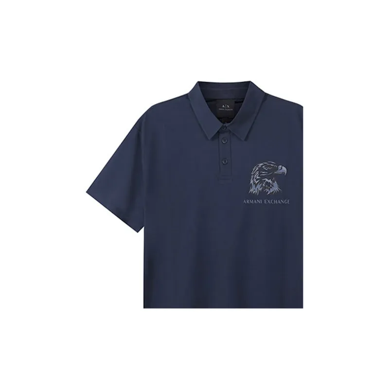 ARMANI EXCHANGE SS22 Polo Shirt Men's Space Blue-3