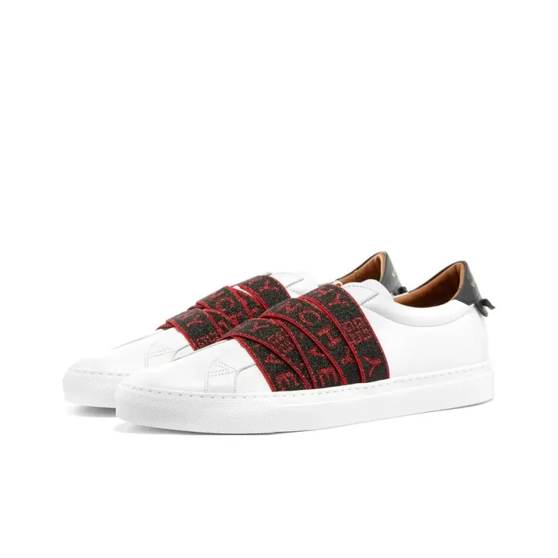 Givenchy Low Top Skateboard Shoes Men's White Red Black-2