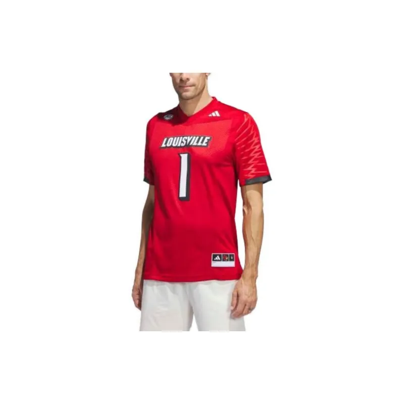 Adidas Free Shipping With AdiClub Louisville Football Home Jersey-2