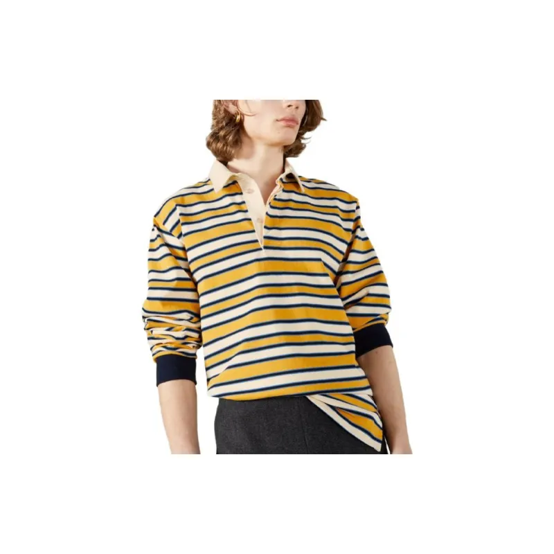 GUCCI Striped Polo With Patch-4