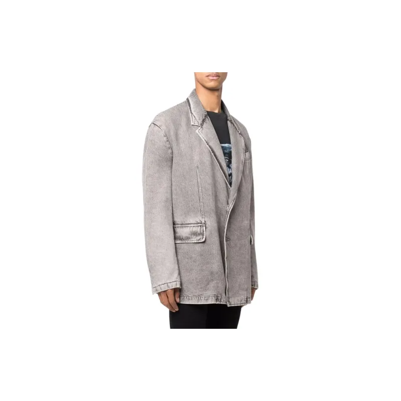 DIESEL Denim Jackets Men Gray-3