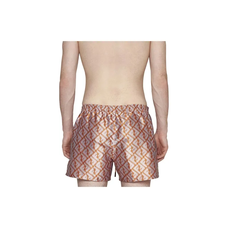 FENDI Blurry Monogram print Swim Shorts-2
