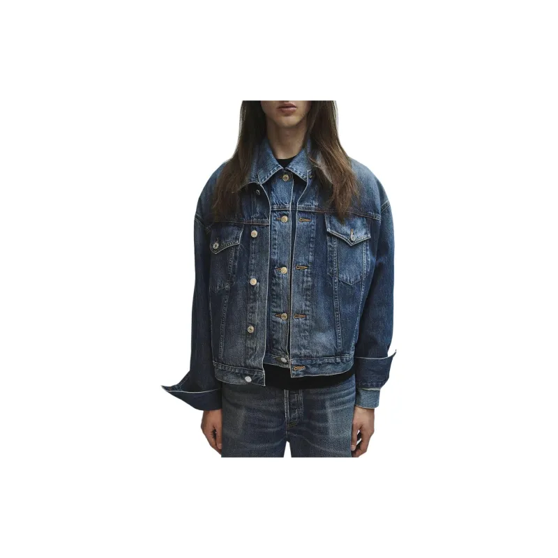 AGOLDE Denim Jackets Men Blue-1