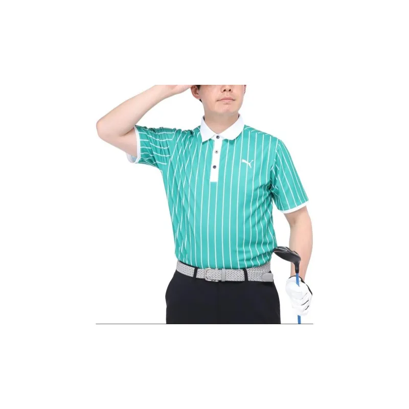 PUMA Polo Shirt Men's Mint Green-3