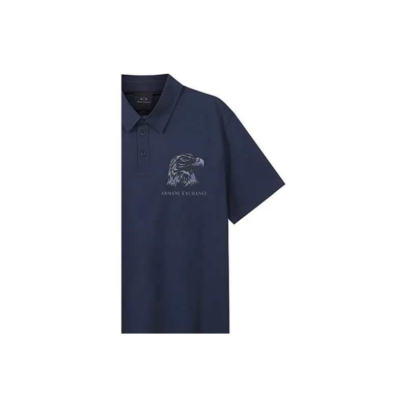 ARMANI EXCHANGE SS22 Polo Shirt Men's Space Blue-4