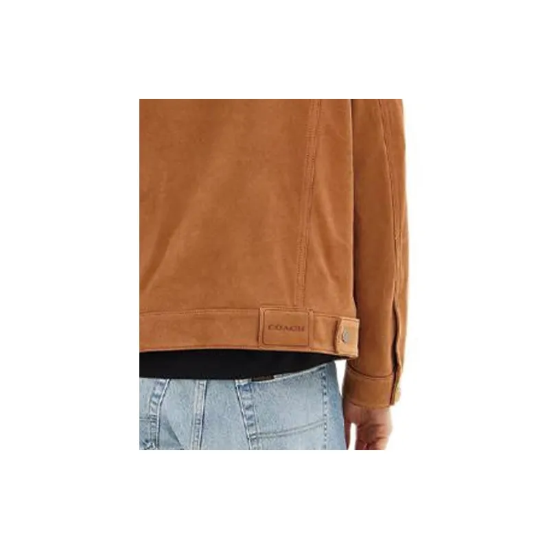 COACH SS24 Leather Jacket Men's Umber-6