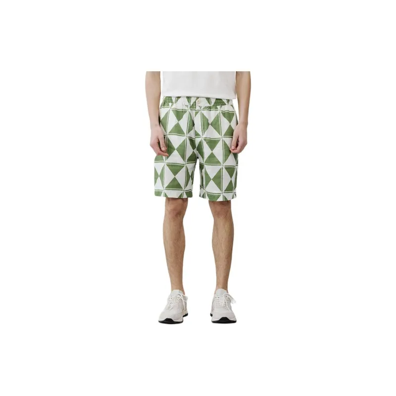 MARC OPOLO Casual Shorts Men's Green Geometric Floral-1