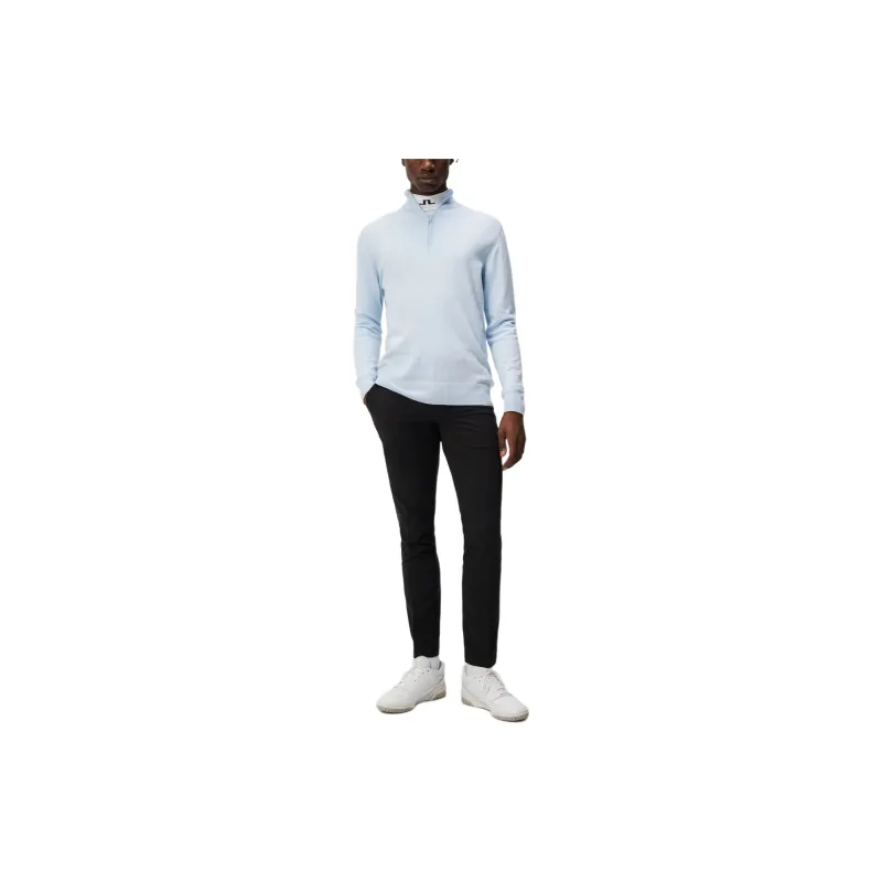J.Lindeberg Kian Zipped Sweater Men's Light Blue-1