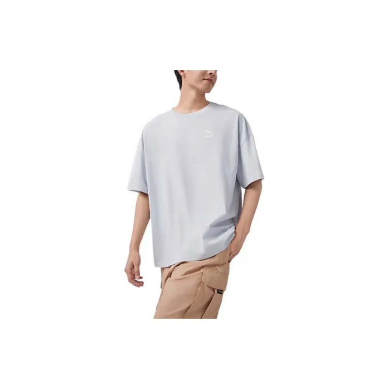 PUMA T Shirt Unisex Platinum Gray-4