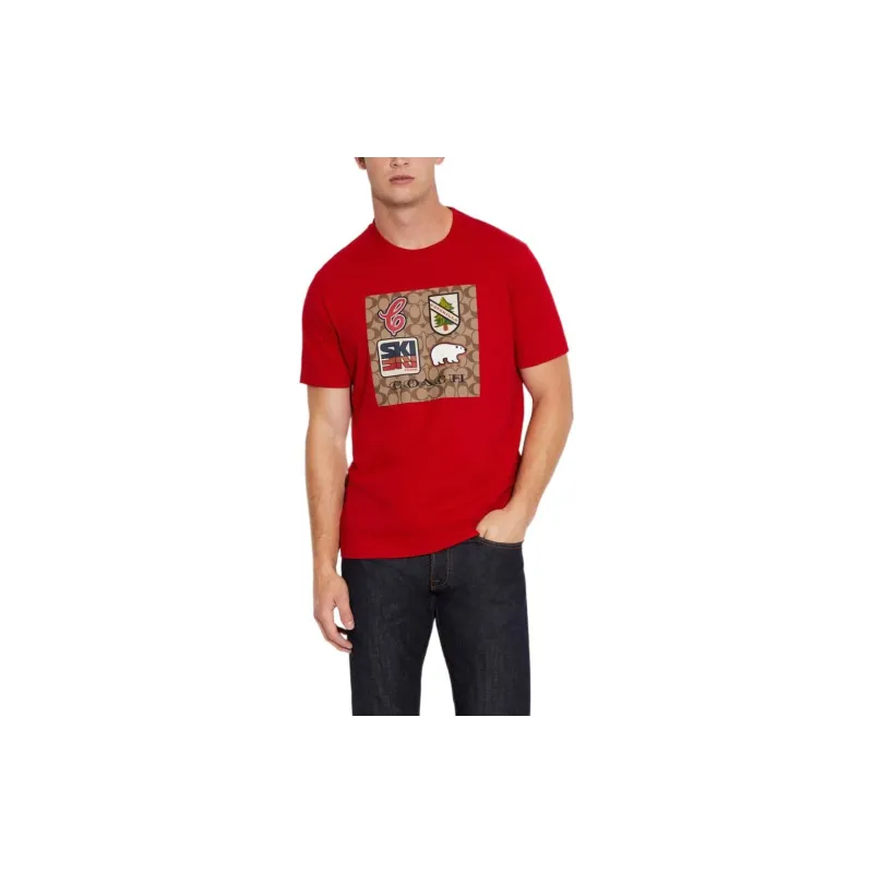 COACH T Shirts Men Red-2