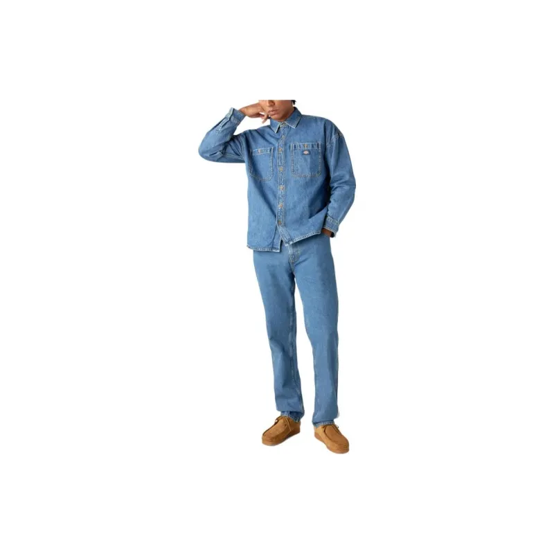 Dickies Denim Jackets Men Blue-1