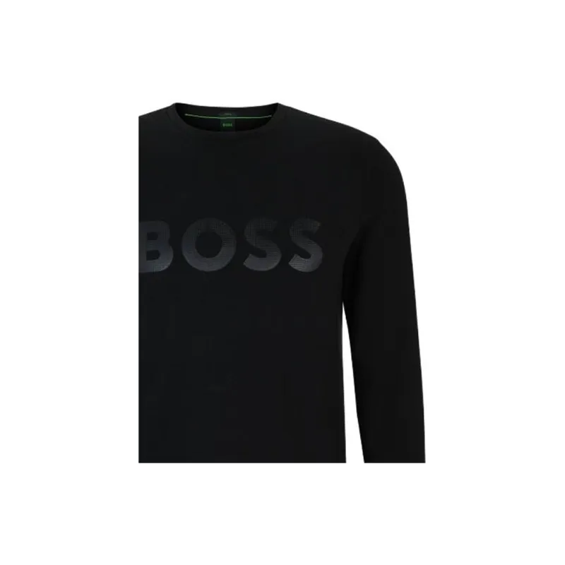 Boss Logo print Long sleeve T shirt-5