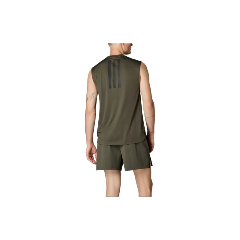 Adidas Tank Tops Men's Dark Olive Green/Black-3