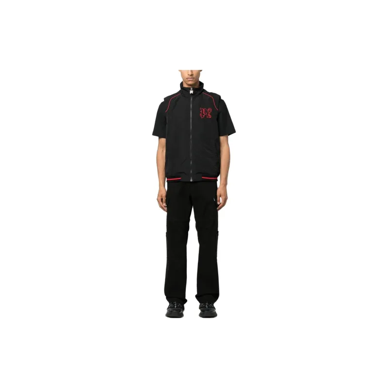 PALM ANGELS Paddock Logo-embroidered Vest-1