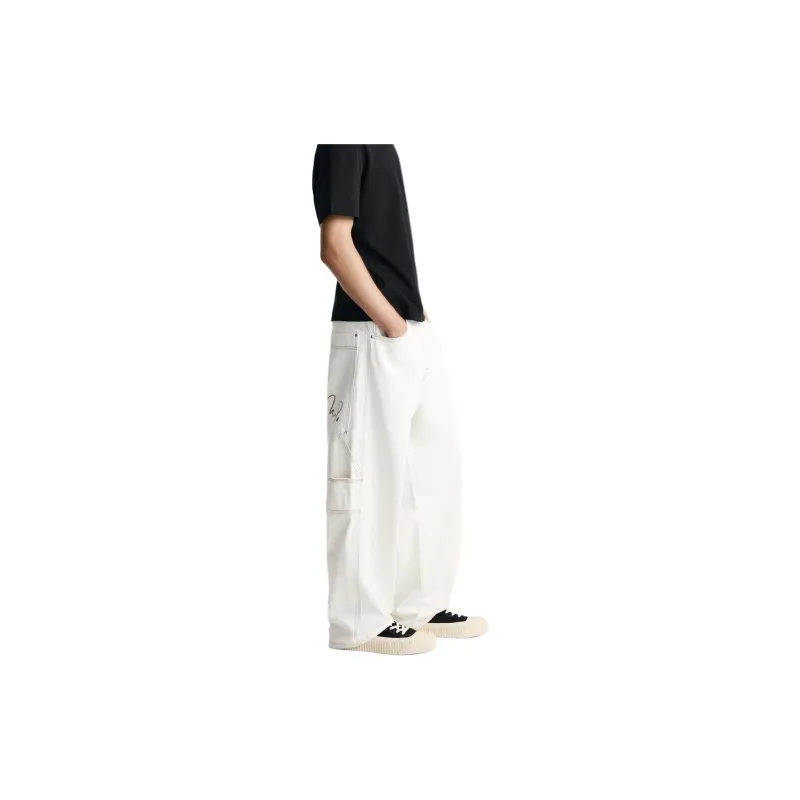 ZARA Jeans Men White-4