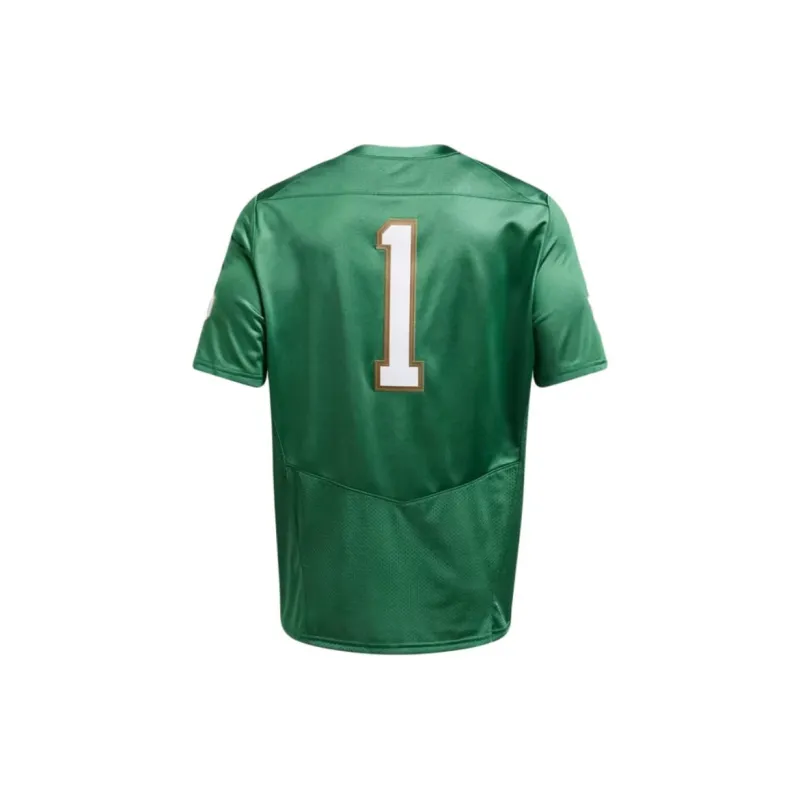 Under Armour Collegiate Football Replica Twill Jersey T Shirt Men Green-1
