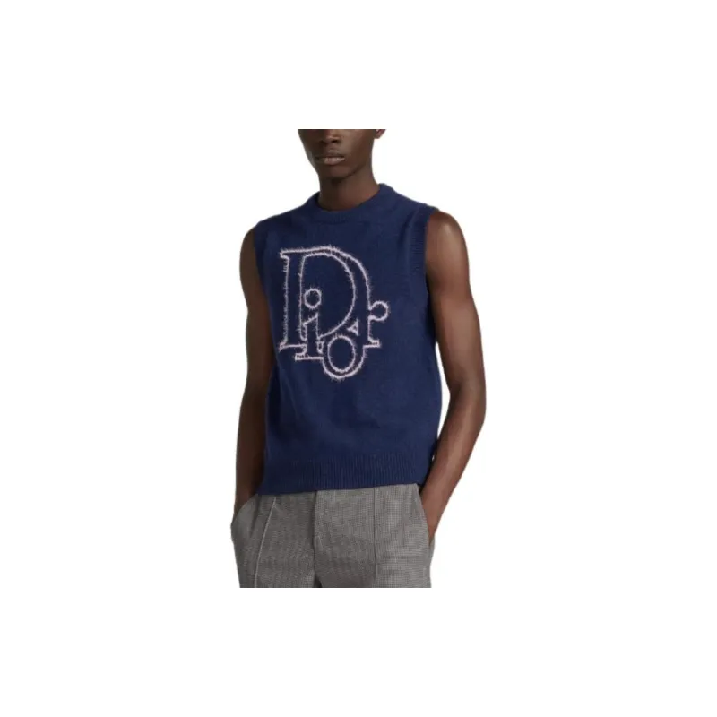 DIOR Cashmere Sweaters Men Blue-2