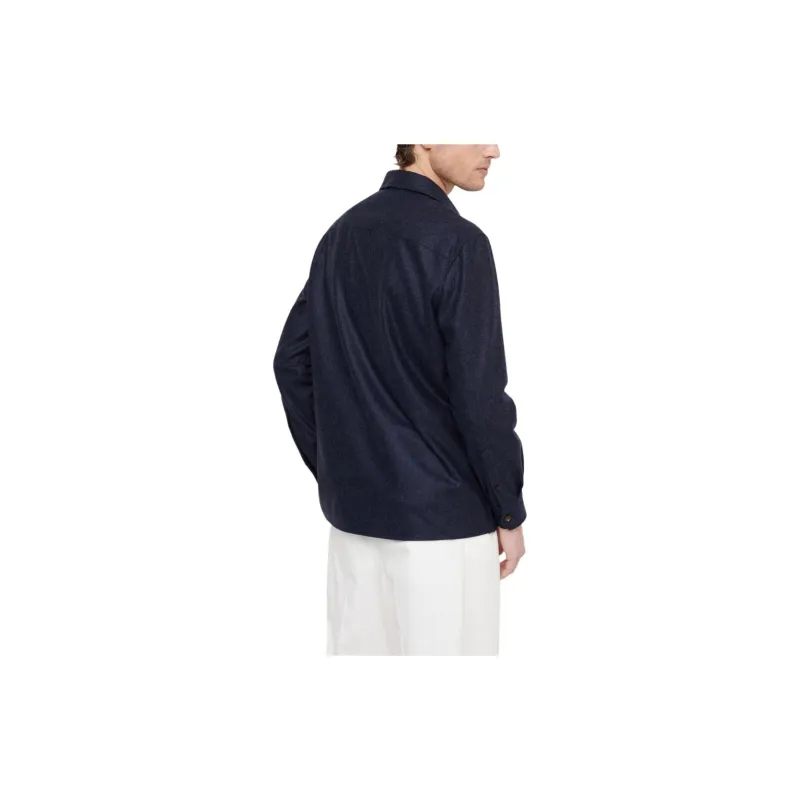 Brunello Cucinelli Flap Pocket Long Sleeved Overshirt-3