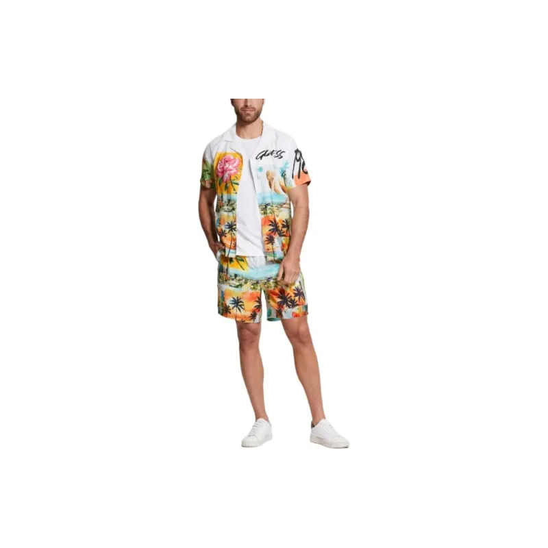 GUESS Casual Shorts Men's Yellow-1