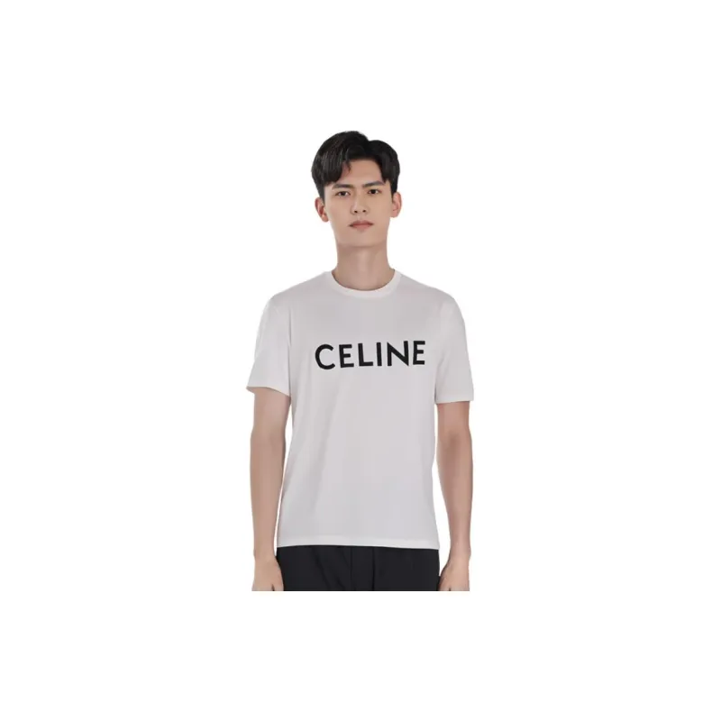 CELINE Loose T SHIRT In Cotton Jersey-3