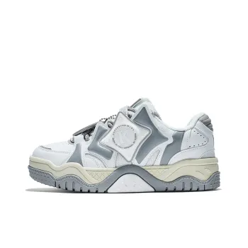 Kappa Slip Resistant Coverage Low Top Skateboard Shoes Unisex Gray White