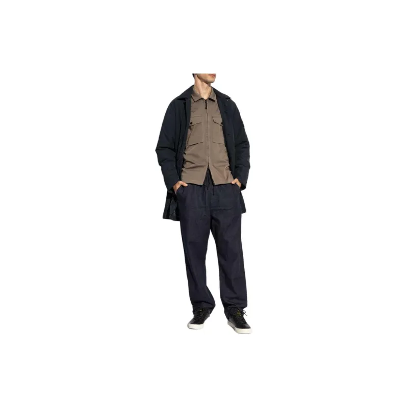 STONE ISLAND Logo Patch Zip Up Jacket-4