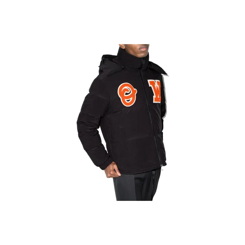 OFF WHITE Logo patch Puffer Coat-4