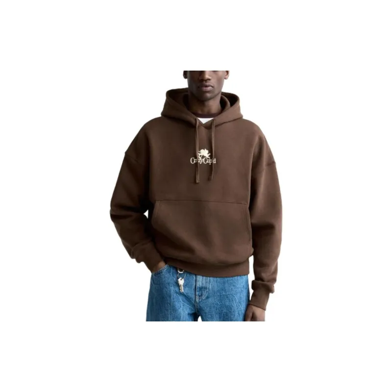 ZARA Sweatshirts Men Brown-2