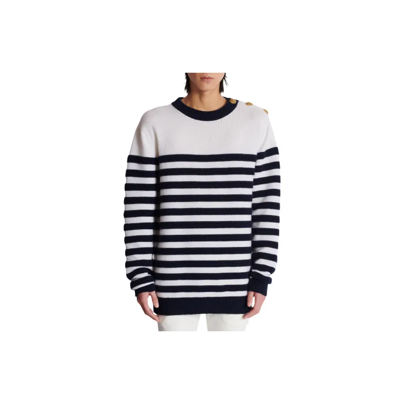 BALMAIN Striped Jumper-4