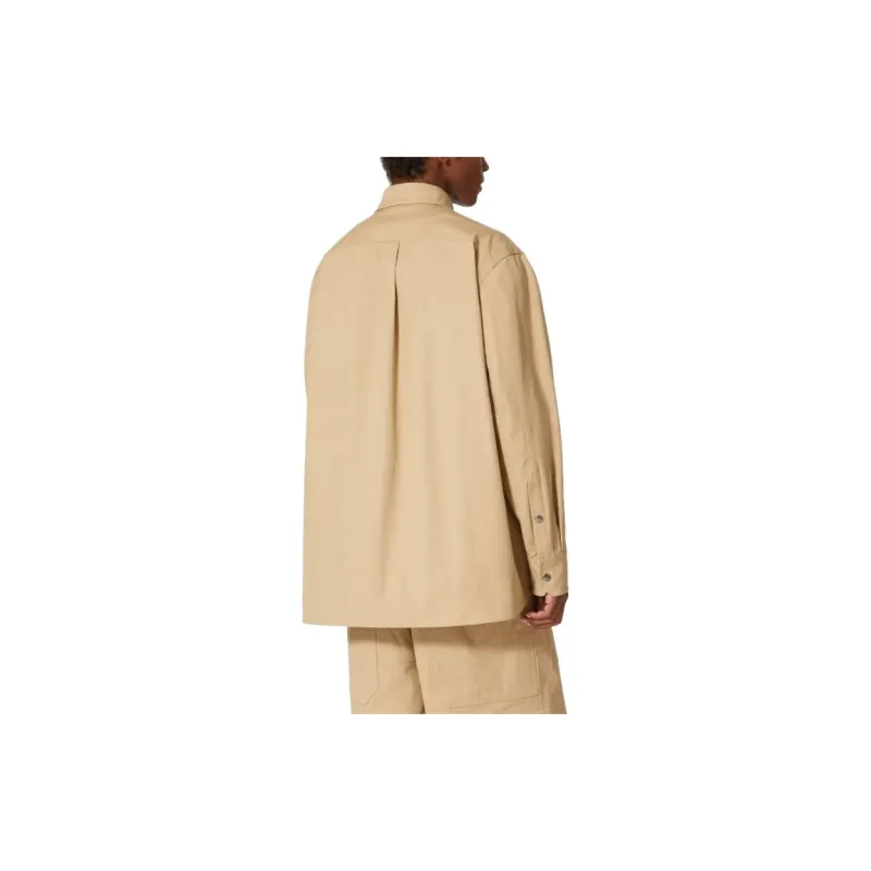Valentino Logo Patch Collared Button Up Shirt-2