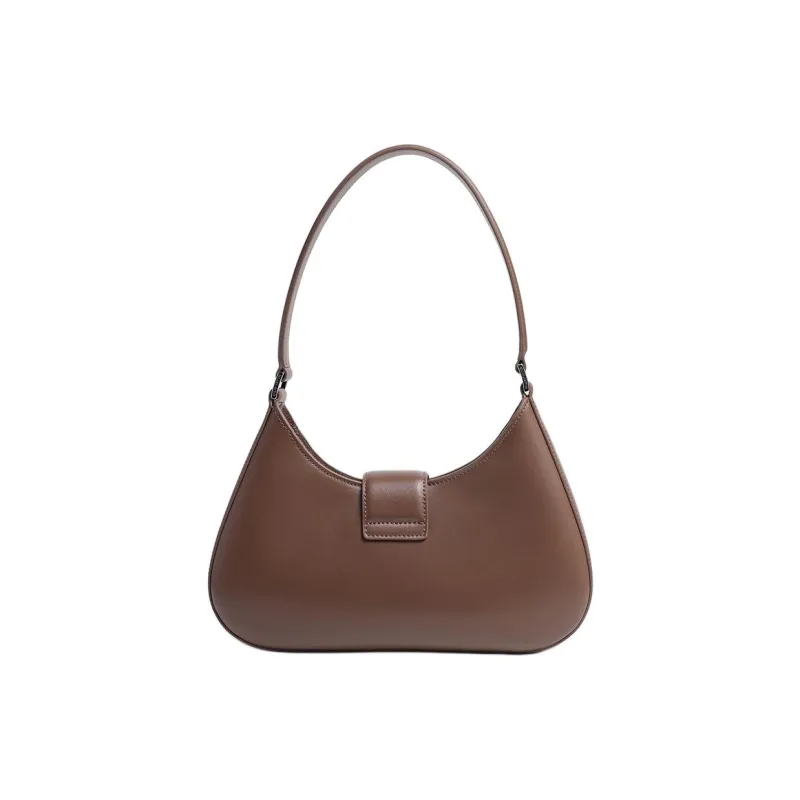 DILAKS Cow Leather Handbag, Shoulder Bag Women's Milkshake White/Chocolate/Black-2