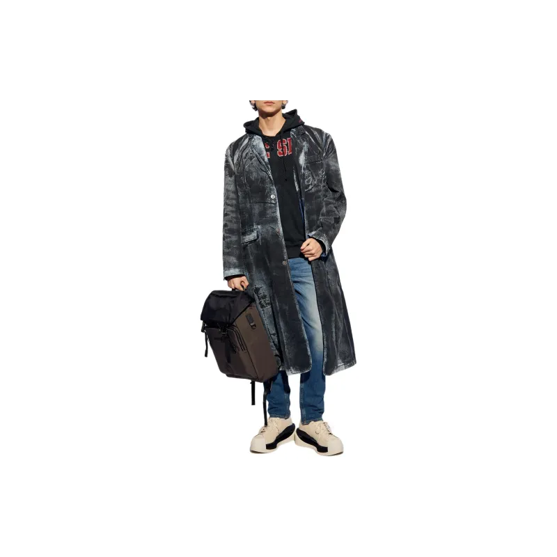 DIESEL S-Crek Logo-Printed Perforated Zipped Hoodie-1