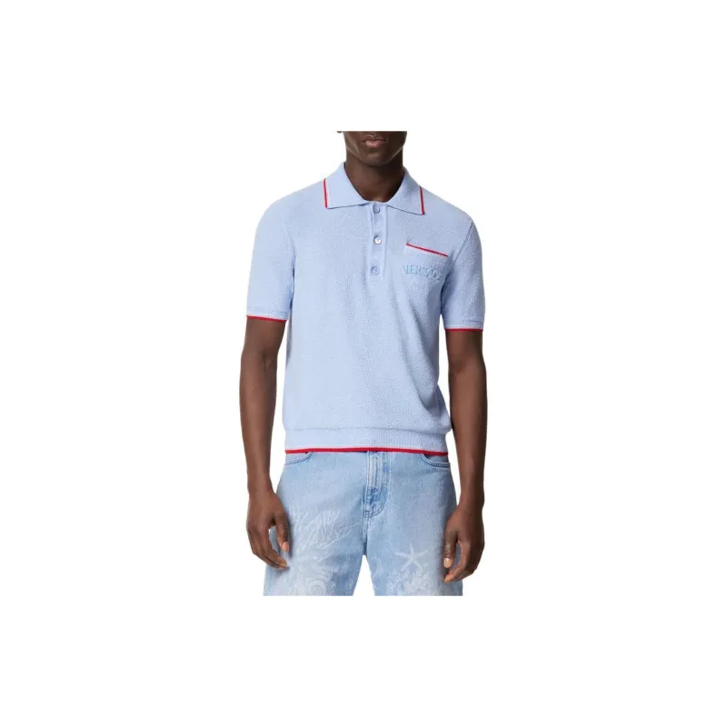 VERSACE SS24 Polo Shirt Men's Blue-2