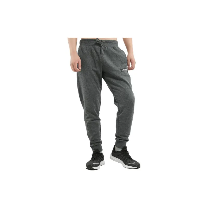 Adidas Knitted Fabric Sports Pants Men Gray-2