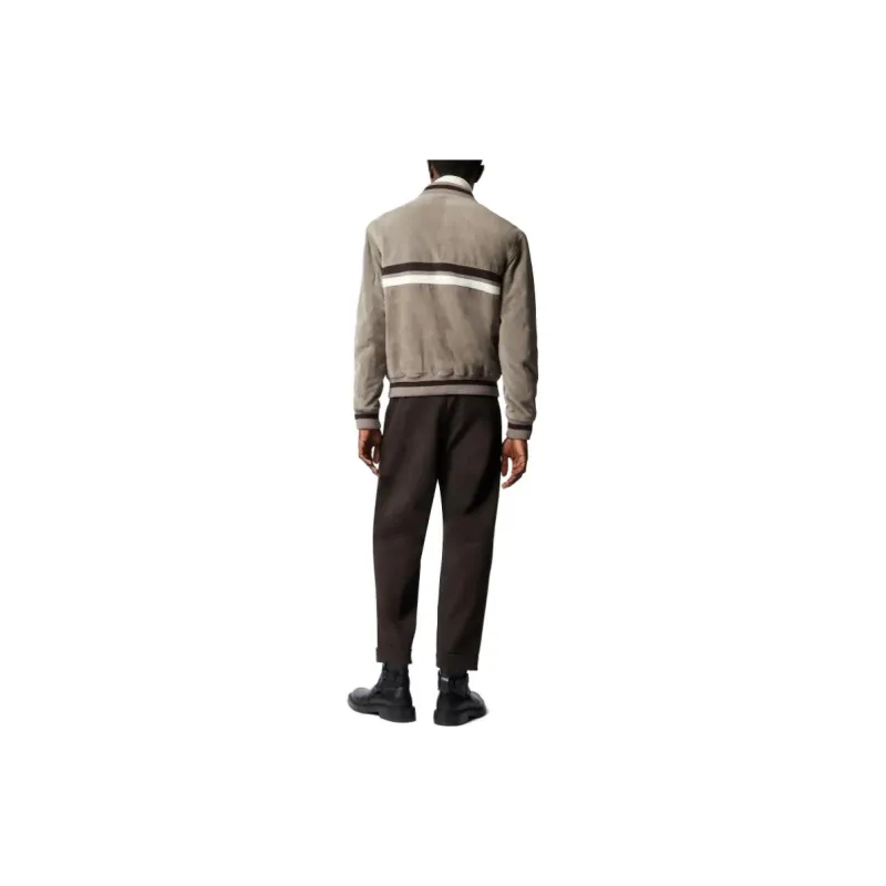 TOD'S Leather Jackets Men Gray-3