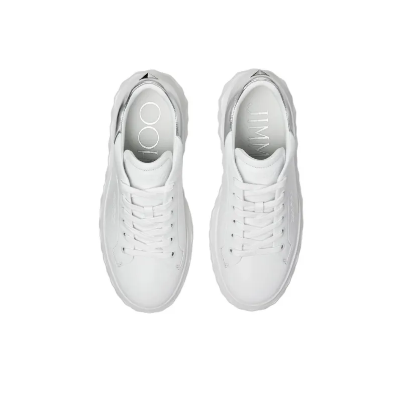 Jimmy Choo Maxi/F II Low Top Skateboard Shoes Women's White-3