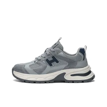 JEEP SPIRIT Height Increasing Wear Resistant Lightweight Slip Resistant Low Top Chunky Sneakers Men's Moon Dust Gray