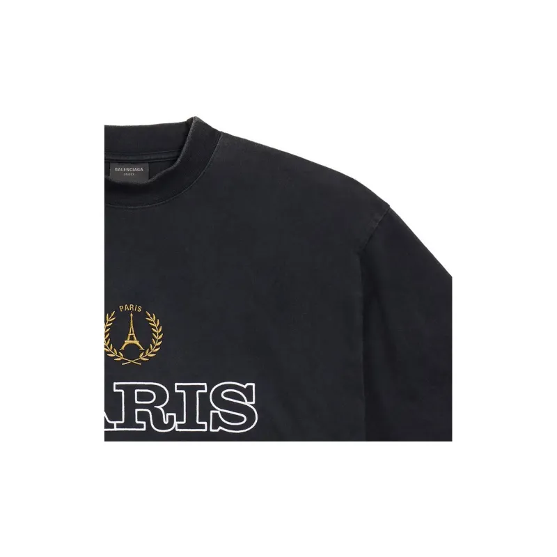 Balenciaga T Shirt Regular Fit Unisex Black-4