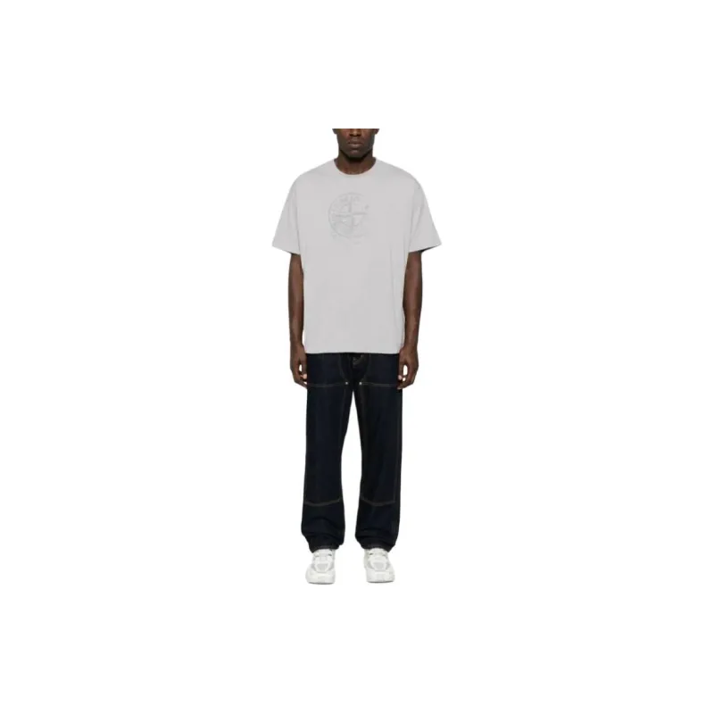 STONE ISLAND Compass print Cotton T shirt-2