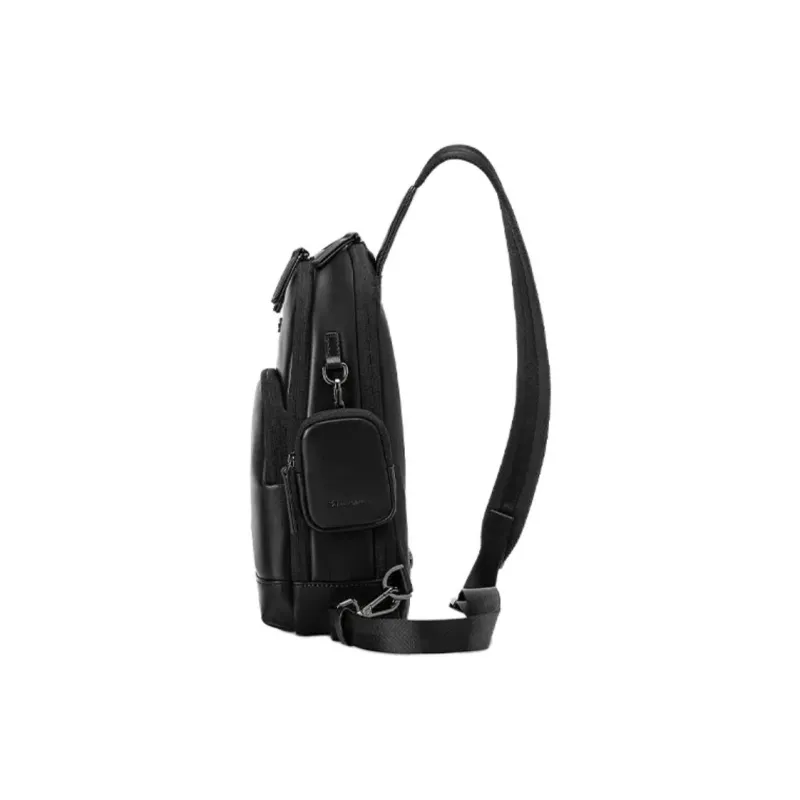SAMSONITE Cow Leather Sling Bags Crossbody Bags Women's Black-2