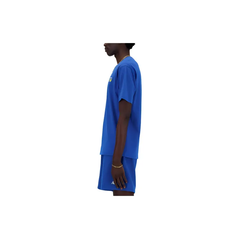 New Balance Athletics Premium T Shirt Men's Blue Oasis-2