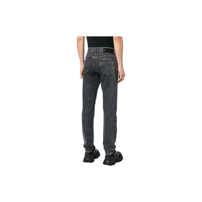 BALMAIN Straight Leg Denim Jeans-3