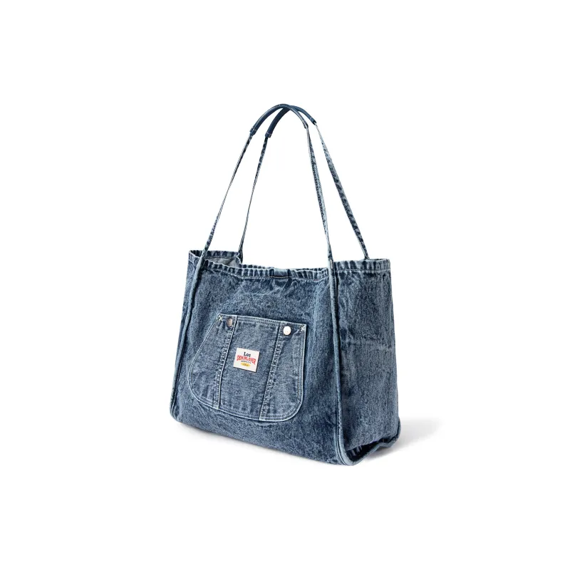 Lee Denim Tote Bag, Shopping Bag, Shoulder Bag Unisex Sand Stone/Vintage Denim Blue/Gray/Peach Pink-5