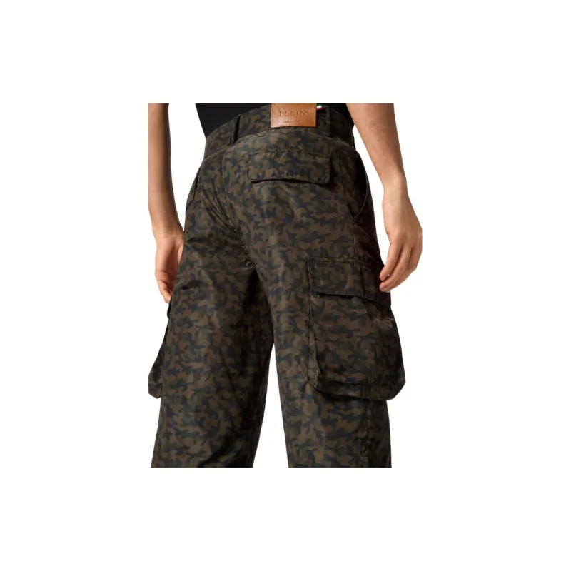 PHILIPP PLEIN Camouflage Cargo Trousers-3