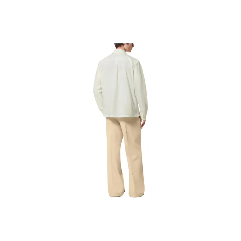 LOUIS VUITTON Monogram Printed Long Sleeved Cotton Shirt-4