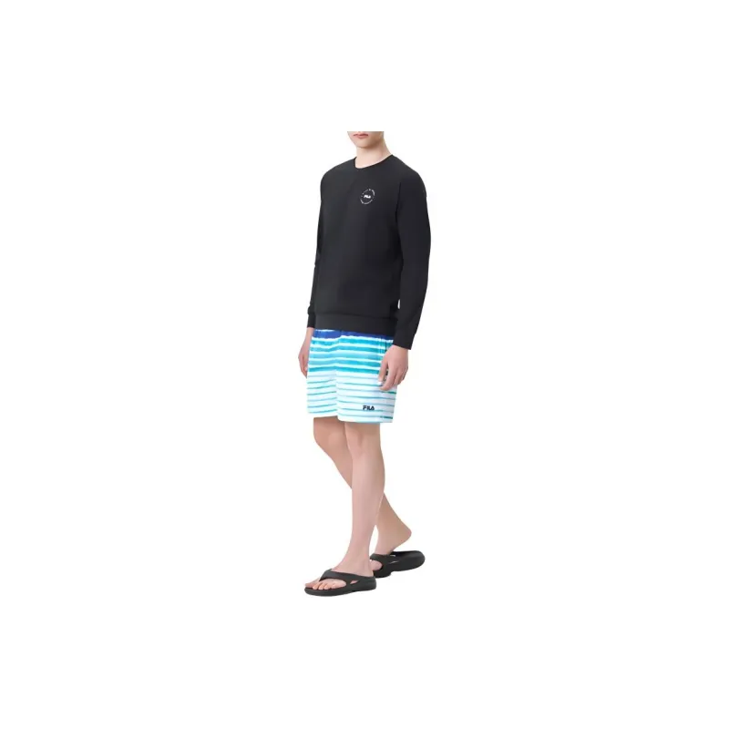 FILA Lightweight Stretch Striped Shorts Casual Shorts Men's Blue-4