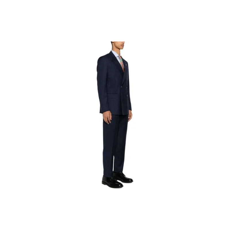 CORNELIANI S130s Pinstripe Double-breasted Suit-3